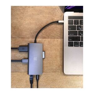 XtremeMac 8 in 1 Type-C Multiport Hub Grey 15cm XtremeMac 8 in 1 Type-C Multiport Hub Grey 15cm